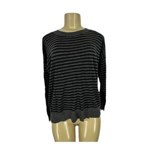 Eileen Fisher XS Women Lightweight Sweater Striped Cropped E32